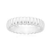 Sterling Silver Ribbed Ring