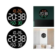 Digital Wall Clock Temperature Meter Mute Remote Control Digital Alarm Clock