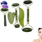 5 PCS Jade Roller and Gua Sha Set,Facial Roller Massager with Gua Sha Scraping T