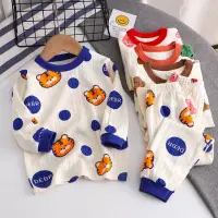 在飛比找momo購物網優惠-【Arbea】兒童睡衣家居服童裝長袖套裝(卡通款)