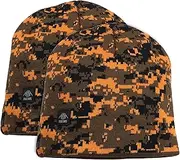 [N'Ice Caps] Kids Unisex Double Layered Knit Beanie Cap - 2 Hat Pack