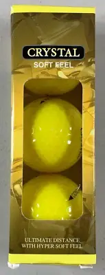 New Volvik Crystal Soft Feel 70 3 Pack #1 Golf Balls Bright Yellow Sleeve