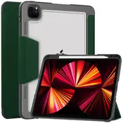 MCC Shockproof iPad Pro 13" M4 2024 Tri-Fold Case Cover Apple Pencil Slot Kids 7th Gen [Dark Green]