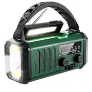 Solar Power Emergency Hand Crank Radio AM FM Weather Radio, SOS, 3 Modes ,Reading Lamp