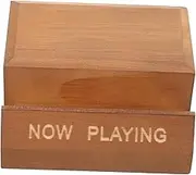 Solid Wood Record Rack Playing Vinyl Holder Desktop Record Stand Holder Speak Decor Vinyl Stand Record Storage Small Tabletop Vinyl Rack Stand Minimalist Vinyl Record Wooden Brown