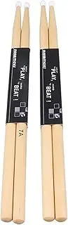 Drum Sticks, 2 Pairs 7A Drumsticks Professional Maple Wood Drumsticks with Nylon Tip for Acoustic Drums or Electronic Drums, Versatile Application