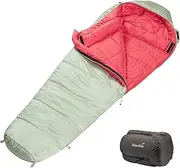Skandika Gjora Sleeping Bag Mummy Sleeping Bag for Junior/Adult/Children, 3-4 Seasons, Nylon Ripstop, Compact, Water-Repellent, Pack Sack, Outdoor, Camping, Hiking, Winter