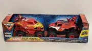 Monster Jam Superhero 1:24 Scale RC Challenge Pack Spiderman & Iron Man, 2 Pack