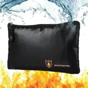 Fireproof and Waterproof Security Bag Safe Storage Zipper Pouch 10.63”x6.7” NEW