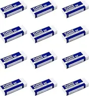 12Pcs Mini Soft 2B Erasers PVC Plastic White Rubber Erasers Student Drawing Regular 2B Eraser School Pencil Erasers for School Home Office