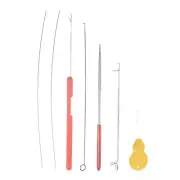Beading Needle Set with Threader, Bead Crochet Hook, Tipped Bead Reamer Beading