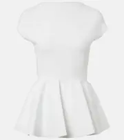[Alaia] Alaïa Peplum top AU 8 white