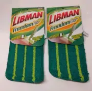 2 NEW Libman Freedom Spray Mop Refills Microfiber Washable Pads # 4003