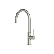 Greens Maci Gooseneck Sink Mixer-Brushed Nickel-21202541