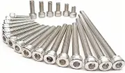 304 Stainless Steel Allen Socket Screw M1.4 M1.6 M2 M2.5 M3 M4 M5 M6 M8 DIN912 Hex Hexagon Socket Head Cap Machine Screw Screws (Color : 40mm, Size : M5 10pcs)