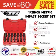 TTI 14 PIECE 1/2INCH METRIC IMPACT SOCKET SET TT12D14ISS