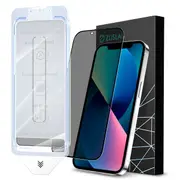 ZUSLAB Privacy Screen Protector for iPhone 16e / iPhone 14, Anti-Spy Tempered Glass Film with Easy Installation Tool