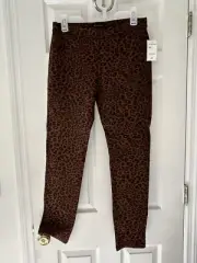 NWT Sanctuary Leopard Print Slim Pointe Pant Size Large