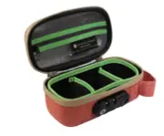 Stashlogix Silverton Hard Shell Smell-Proof Bag Locking Case Pouch Orange Small