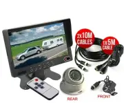 7" Monitor 4PIN+Dome CCD Reversing Camera+COMS MINI Rear View Camera Caravan Kit