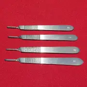 4 Pcs SCALPEL HANDLE # 3 SURGICAL STEEL SUITE BLADES #10 11 12 13 14 15 16