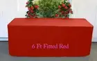 Trestle Table cover tablecloth Fitted Red to fit 6 foot Table folding table fair