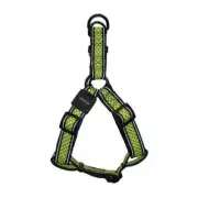 Scream Reflective Step In Dog Harness Loud Green Large 3.2 x 61-86cm