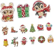 Totority Elegant Decorative Kit 15pcs Printing Rhinestones DIY Diamond Picture for Adults Children for Friends Family