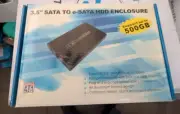3.5 SATA e-SATA Aluminum Hard Disk Drive External Enclosure Case NEW 3.5 Powered