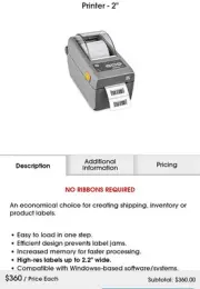 Zebra ZD410 Medications Label Printer