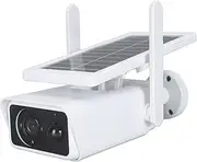 Outdoor Wireless Solar Security Camera with WiFi, Solar Panel, Night Vision, PIR Human Detection, 2-Way Talk, IP66 Waterproof