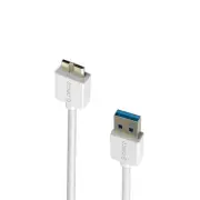 Orico 1m USB 3.0 Data Cable Type A Male to Micro B Male for Portable HDD White