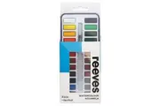 24pc Reeves Watercolour Paints With Aqua Brush Painting Tin Art Craft Set