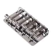 T0# 3Pcs Chrome Vintage Style Bridge For Fender Jazz Bass Guitar 4-String with 4