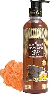 Earthgenix Body Wash OUD With Honey 300ml, (Loofah Free), For Anti-Ageing & Skin Exfoliant, For Men & Women
