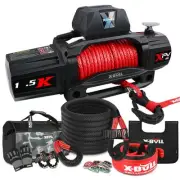 X-BULL 4WD Recovery Kit Kinetic Recovery Rope With 14500LBS Electric 12V