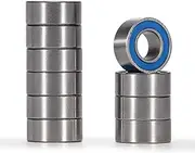 XIKE Mini MR63-2RS Ball Bearings 3x6x2.5mm, Chrome Steel｜Pre-Lubricated｜Double Rubber Seals｜MR63RS Deep Groove Ball Bearings with Sealed, Pack of 10.