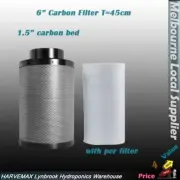 Hydroponics 6" /150mm Activated Carbon Filter For Grow Tent Duct Ventilation Fan