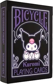 Bicycle Kuromi Sanrio Playing Cards, Black, Pink and Purple, 1 Deck