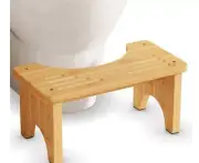 Bamboo Toilet Stool, Wooden Squatting Potty Stool for Adults, 7 Inch Toilet new