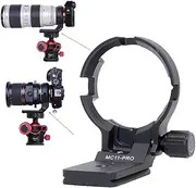 [iShoot] Lens Collar Tripod Mount Ring Compatible with Canon EF-E Sigma MC-11 Mount Converter Lens Adapter Ring, Lens Support Holder Bracket Bottom is Arca-Swiss Fit Quick Release Plate Dovetail Groove