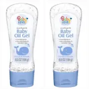 2 PACK Of Baby Love Pure & Gentle Baby Oil Gel Lavander & Chamomile 6.5 oz