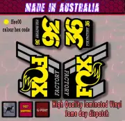 FOX Suspension Sticker Factory 36 Fork Decal yellow/grey/black Laminated