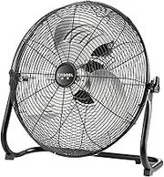 Floor Fan Max Power Chrome Fan, Adjustable 3 Speed Floor Standing Cooling Fan Portable, Black 5 Sizes For Industrial Gym Warehouse(50cmx52cm)