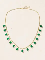 [Jenna Blake] Jenna Blake - 18-karat Gold Emerald Necklace - One size One size Gold