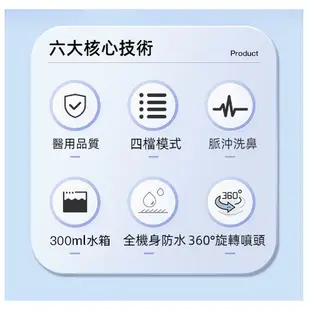 現貨 電動洗鼻器 動力式鼻沖洗器 動力式洗鼻器 大人洗鼻器 小孩洗鼻器 洗鼻器 脈衝吸鼻器 洗鼻機 360°旋轉式噴頭