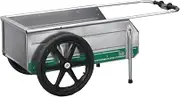 Trailer Hand Truck Portable Rust Corrosion Resisting Aluminum Folding Utility Cart with 300 Pound Capacity, Silver Home Hand Truck