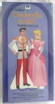 WHITMAN - WALT DISNEY'S CINDERELLA & THE PRINCE PAPER DOLLS - VINTAGE 1982