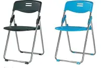 在飛比找Yahoo!奇摩拍賣優惠-亞毅 06-2219779黑色摺疊椅 藍色折合椅 教會椅 洽