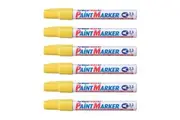 12PK Artline 400 Permanent Paint Marker 2.3mm Bullet Nib Fade Proof Pen Yellow